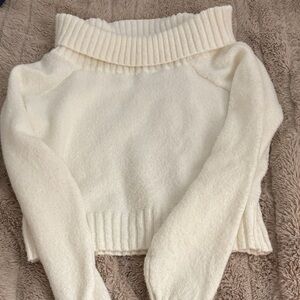 Hollister Off-the-Shoulder Cream Sweater